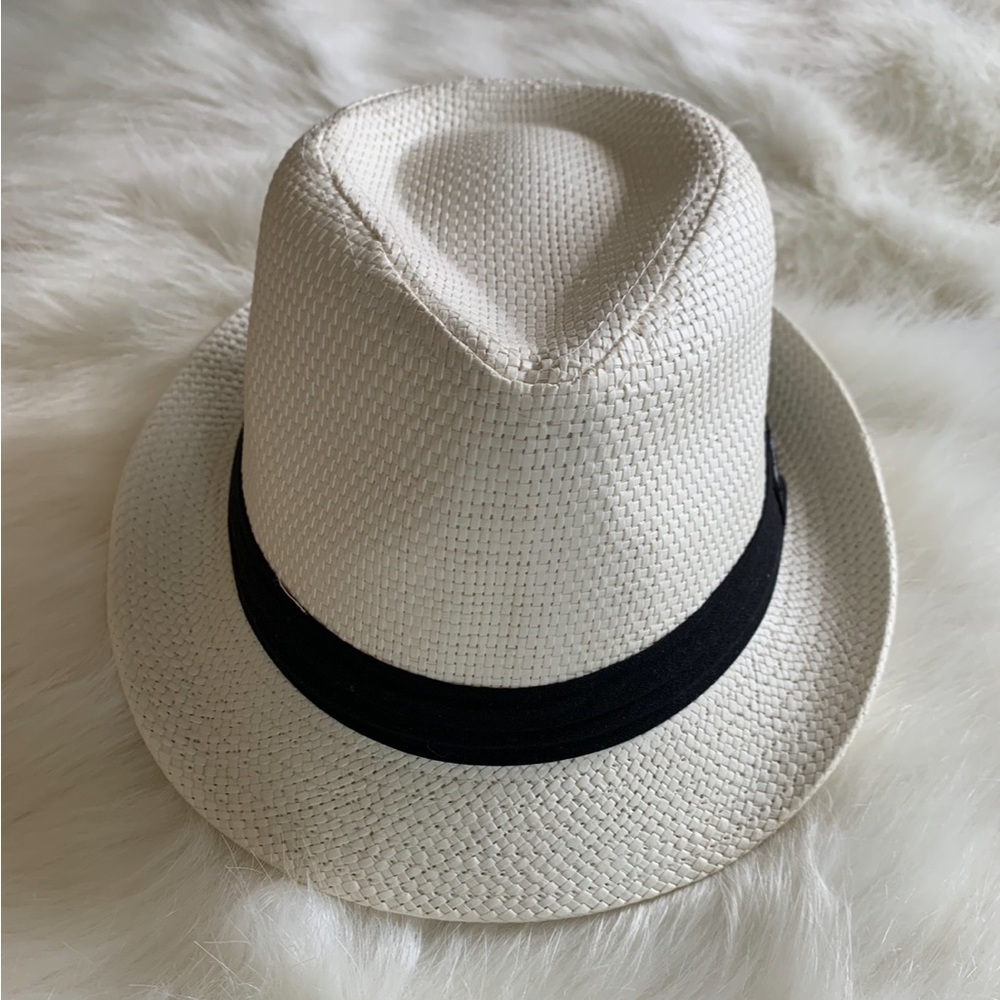 Panama Jack Unisex Solid Ribbon Fedora Hat With Black Band NWOT
